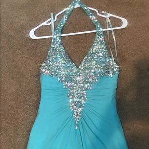 Turquoise full length gown